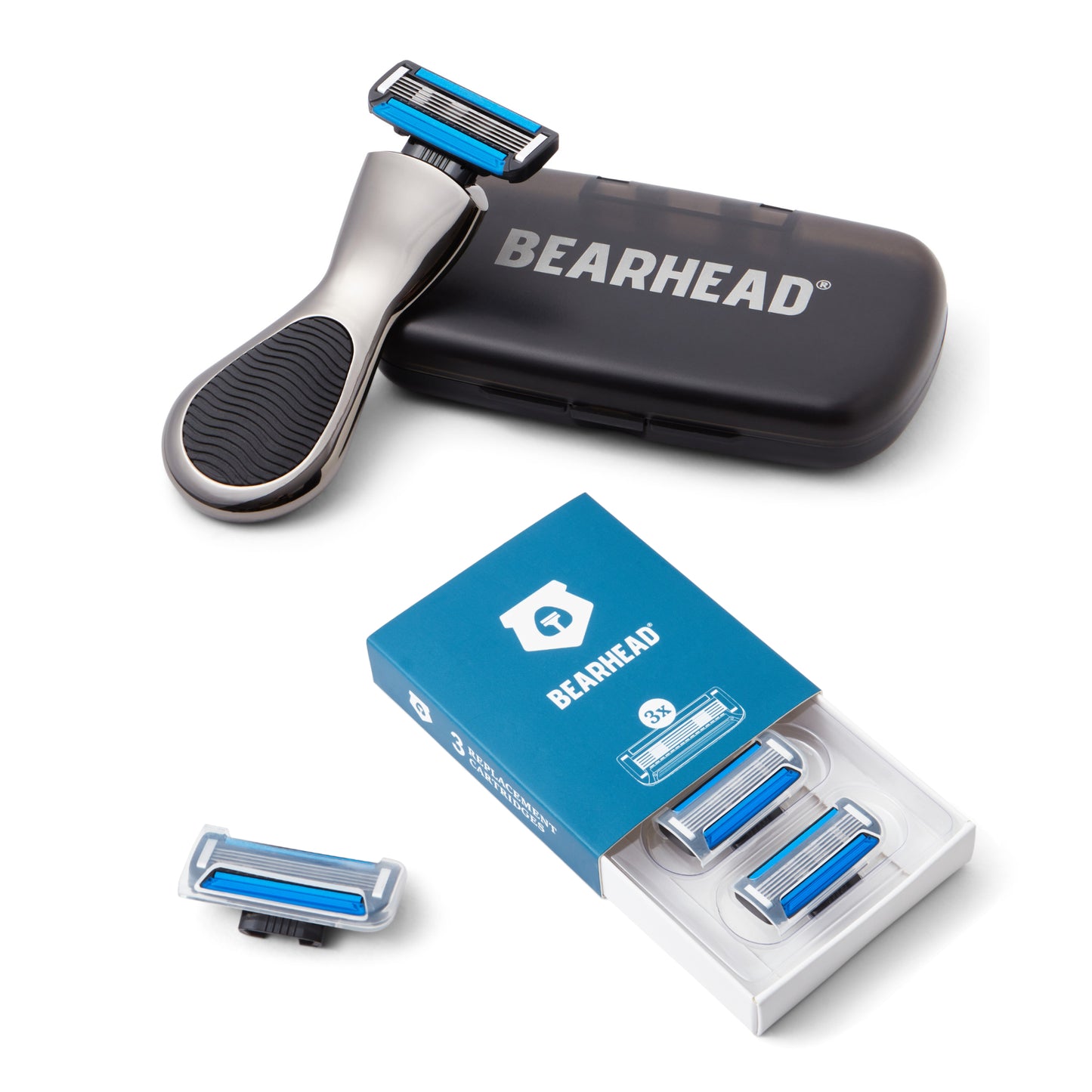 Head Razor & 4 Refill Blades